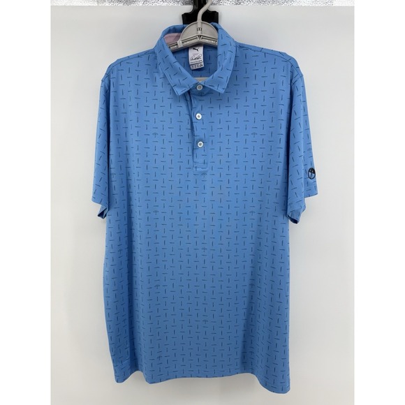 Puma Other - Puma x Arnold Palmer Short Sleeve Polo Men's L Blue Umbrellas